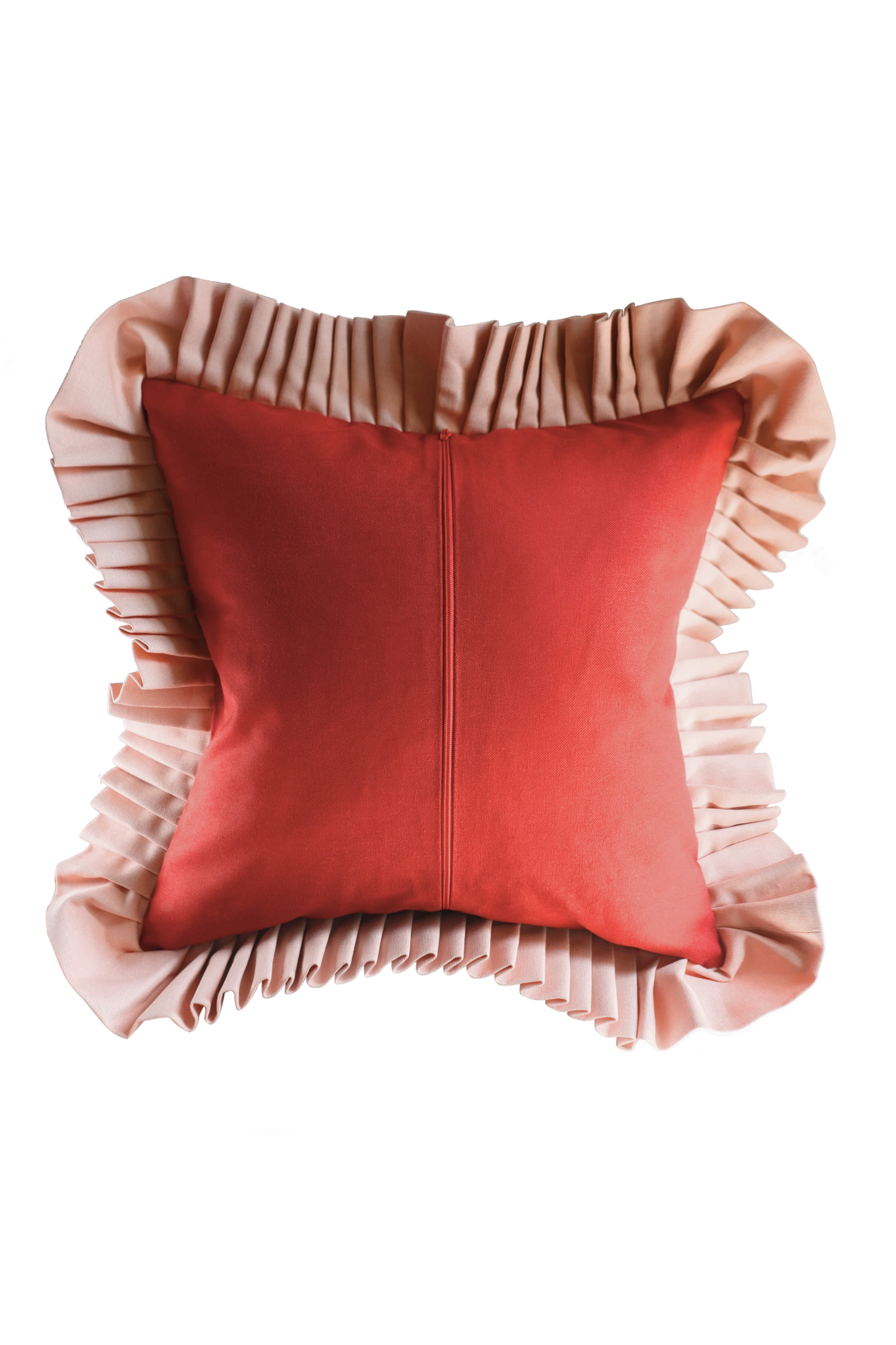 [In Casa By Pa Boy] Wine Red & Rose Pink Ruffle