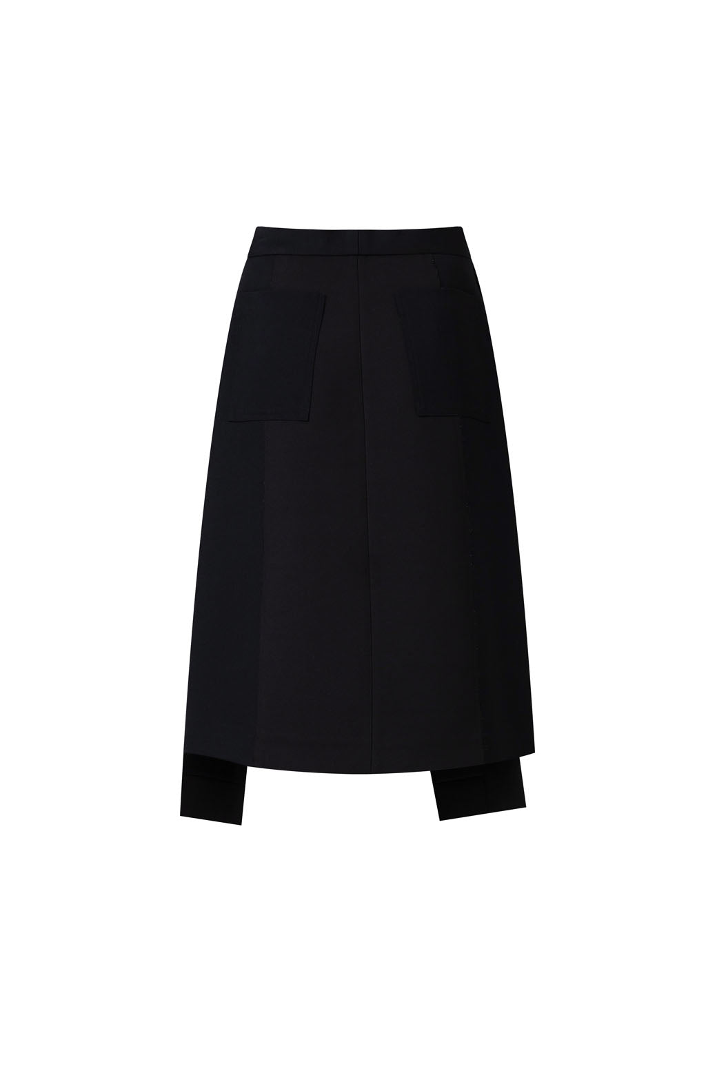 [RE;CODE] Slit Detail Asymmery Skirt (BLACK)